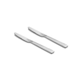 FnS Flair Silver Stainless Steel Dinner Knife - Set of 2-33