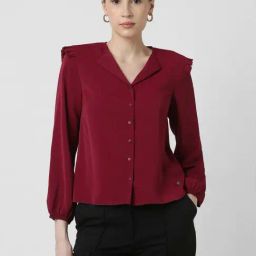 Van Heusen Maroon Regular Fit Shirt-picture-22