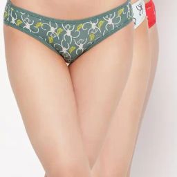 Clovia Multicolor Printed Bikini Panty - Pack of 3-image-86