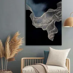 999Store Black & White Canvas Minimalist Art With Curved Lines-image-99