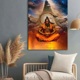 999Store Multicolor Canvas Hanuman Meditative Art-30