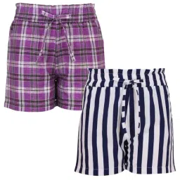 Cutecumber Kids Multicolor Checks Shorts-image-73