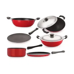 Nirlon Non-Stick Red Aluminium Cookware Kitchen Combo Set-27