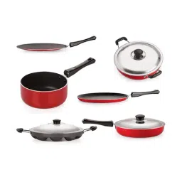 Nirlon Non-Stick Red Aluminium Cookware - Set of 6 Piece-15