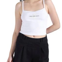 Calvin Klein Bright White Logo Slim Fit Camisole-image-87