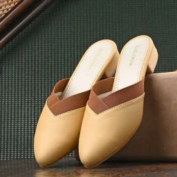 Clog London Women's Beige Mule Shoes-image-34