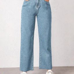 Kotty Light Blue Flared Fit High Rise Jeans-image-60