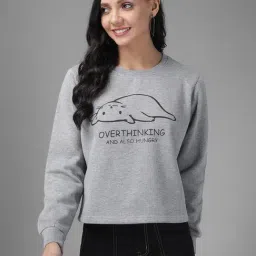 Kotty Grey & Black Printed Sweatshirt-image-72