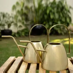 Home4U 'URJA' Golden Brass 12.5 cm Tea Kettle - Set of 2-image-27