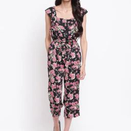 Belle Fille Black Floral Print Jumpsuit-image-58