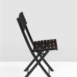 Fabindia Home Brown & Black Sheesham Wood Verandah Chair-image-74