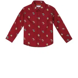 U.S. Polo Assn. Kids Maroon Printed Full Sleeves Full Sleeves Full Sleeves Shirt-image-24