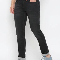 Spykar Carbon Black Slim Fit Low Rise Jeans-image-2