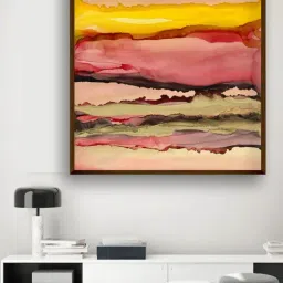The Art House Abstract Multicolor Canvas Painting-16
