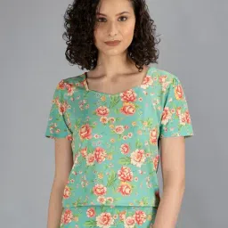 NEUDIS Green Floral Top-image-94