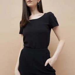Code By Lifestyle Black Regular Fit Top-picture-2