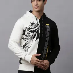Free Authority White & Black Regular Fit Batman Colour Block Hooded Sweatshirt-picture-48