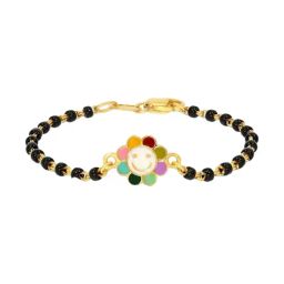 Bhima Jewels 22k (916) Yellow Gold Smiley Floral Bracelet for Kids-picture-17