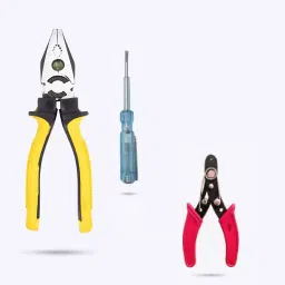Hillgrove HGCM240 Chrome Vanadium Steel 203.2 mm (8 Inch) Plier with Wire Cutter & Analog Line Tester Set-5