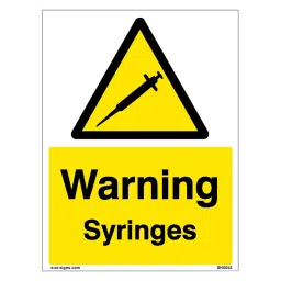 SUNSIGNS  Warning Syringes Signages Size 900x457 mm HP Print + Vinyl + ACP Sheet, SN0052-image-74