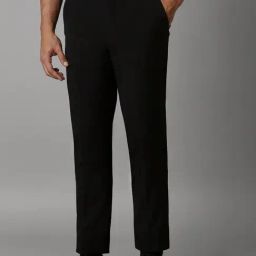 Louis Philippe Black Slim Fit Trousers-image-40