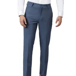 Subtract Blue Polyester Slim fit Solid Formal Trousers-image-31