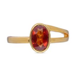 CKC Vibrant Sophistication: Orange Sapphire Gold Ring-16