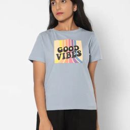 TeenTrums Girls Grey Printed T-Shirt-18