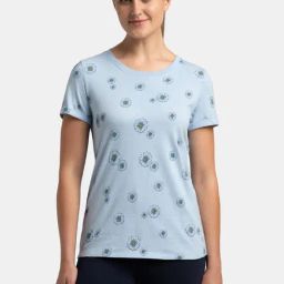 Jockey A144 Chambray Blue Printed T-Shirt-13