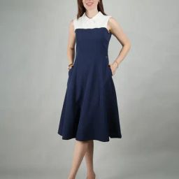 Exude Women Blue Regular Fit Formal Dress-image-96