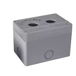 RS PRO Grey ABS Push Button Enclosure 2 Hole 22 mm Diameter, 1947463-14