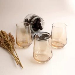 BlackCarrot GoldenLead Free Glass Glasses - Set of 6-image-86