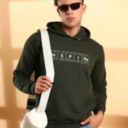 Campus Sutra Green Cotton Regular Fit Printed Hooded Sweatshirt-image-44