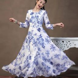 Fashion Dream Kids White Floral Fit & Flare Dress-picture-8