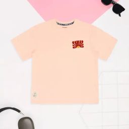 Pantaloons Junior Pale Peach Peach T-Shirt-image-48