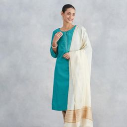 Fabindia Woven Design Viscose Rayon Dupatta-12