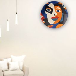 THE QUIRKY HOME White & Blue Printed Ceramic Wall Plates-image-73