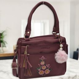 CANDY BAGS Women Floral Printed Structured Tasselled Shoulder Bag-image-29