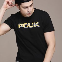 FCUK Printed Pure Cotton T-shirt-image-21
