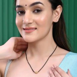 VOJ Gold-Plated AD-Studded & Beaded Mangalsutra for Women-0