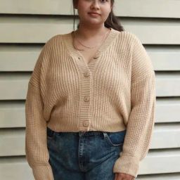 High Star Beige Self Design Sweater-image-20