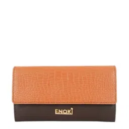 Enoki by Baggit Broly Brown Textured Wallet for Women-image-73
