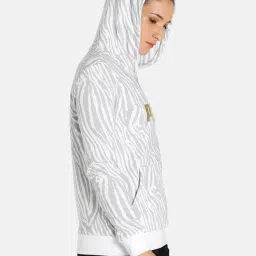 Puma White Graphic Print Hoodie image 4