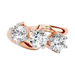 Sparkles Lab Grown Diamond 14k (585) Rose Gold Ring for Women-picture-27