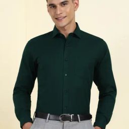 Allen Solly Green Cotton Slim Fit Shirt-image-33