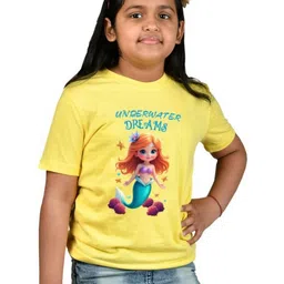 BAESD Girls Graphic Printed Round Neck Cotton T-shirt-image-83