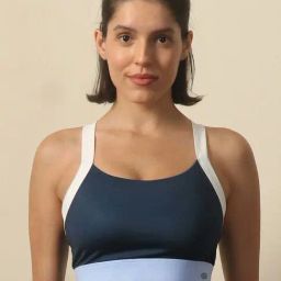 Soie Navy Regular Fit Sports Bra-image-13