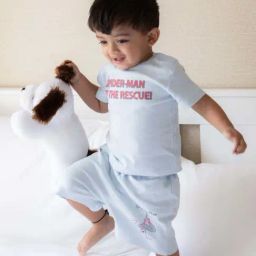 Nap Chief Unisex Light Blue Cotton Character Based Spiderman Clothing Sets-13