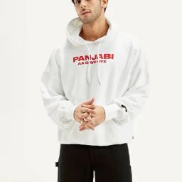 Levi's White Loose Fit Printed Hooded Sweatshirt-image-40