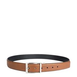 Hidesign Antonio Tan & Black Solid Leather Reversible Belt-42